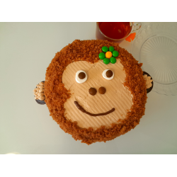Рецепт: Бананово-шоколадный торт "Обезьянка" на день рождения девочке