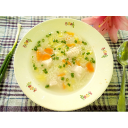 Рецепт: Рисовый суп с куриным филе