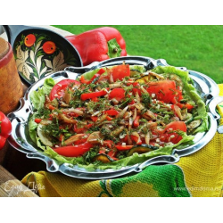 Рецепт: Салат с паровыми кабачками